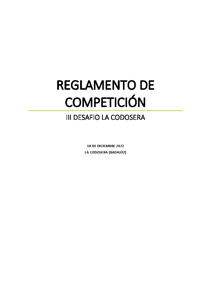 Miniatura del reglamento de la III edición