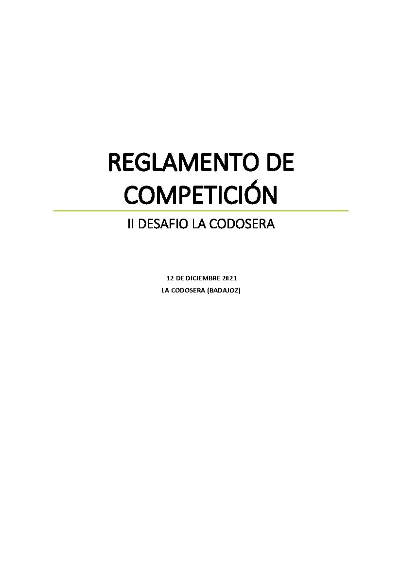 Miniatura del reglamento de la II edición