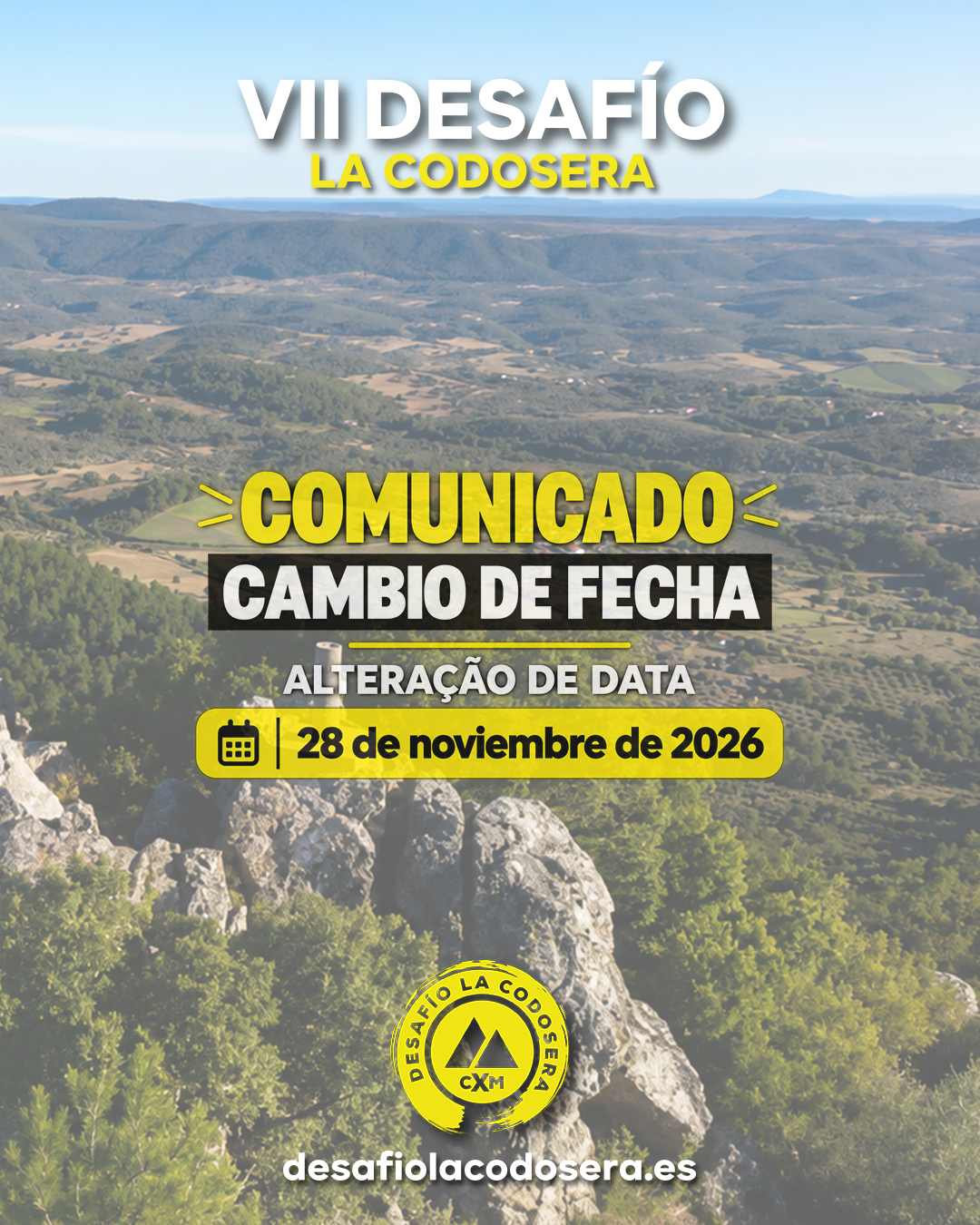 Comunicado oficial: Nueva fecha, sábado 28 de noviembre